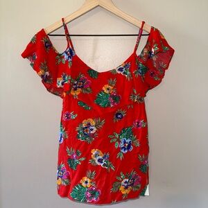 Old Navy Red Floral Dress
